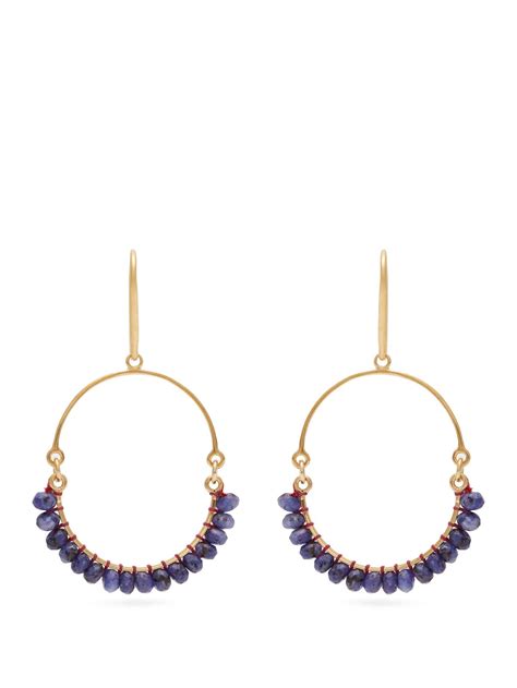 Stone Embellished Hoop Earrings Isabel Marant Matchesfashioncom Us