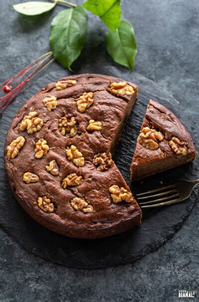 Eggless Date Walnut Cake Vegan Cook With Manali