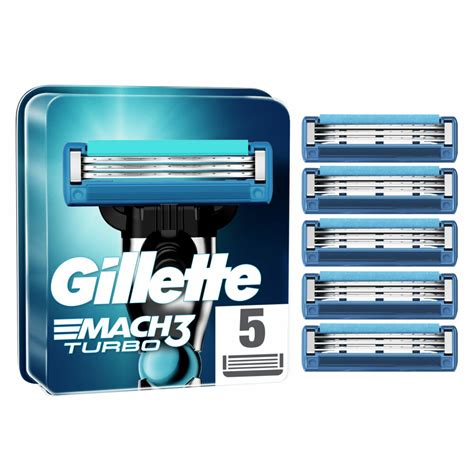 Gillette Scheermesjes Mach3 Turbo 5 Stuks Pleinnl