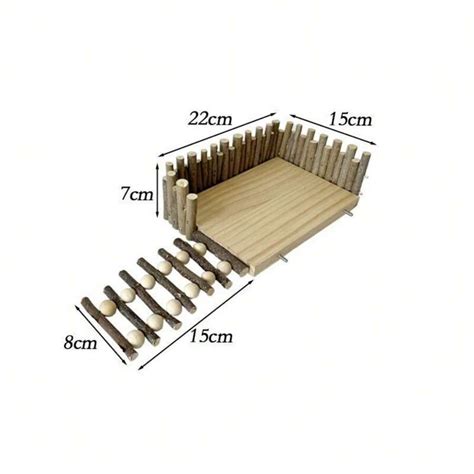 Plateforme en bois pour hamster avec échelle d escalade plateforme