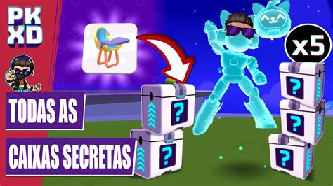 Todas As Caixas Secretas Da Nova Atualiza O Holograma Do Pk Xd Youtube