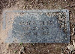 Mary Agnes Holley Giles M Morial Find A Grave