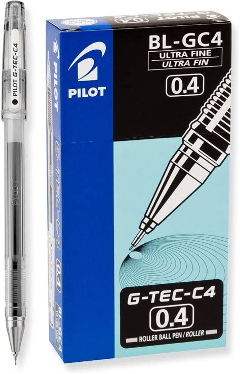 Pilot G Tec C Gel Rolling Ball Pens Ultra Fine Point Black Ink Dozen