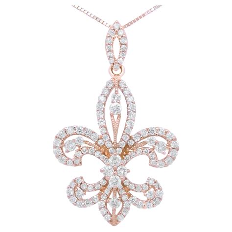 14K Gold Fleur De Lis Necklace Gold Key Charm Necklace For Sale At 1stDibs