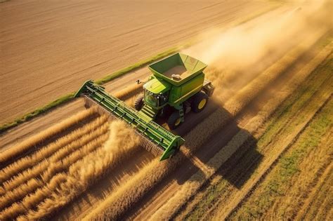 Premium AI Image | wheat harvester machine