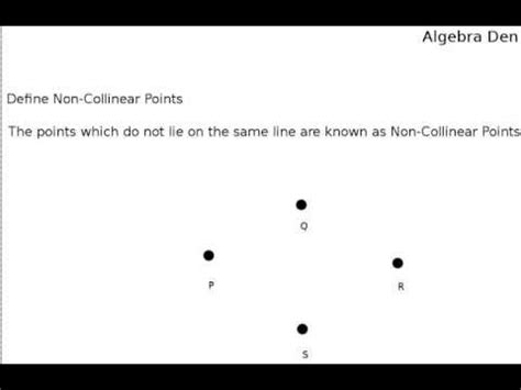 Non Collinear Points Examples