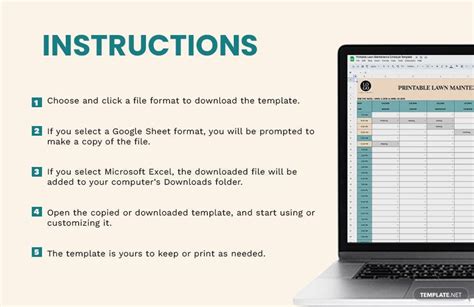 Printable Lawn Maintenance Schedule Template Get Your Hands On