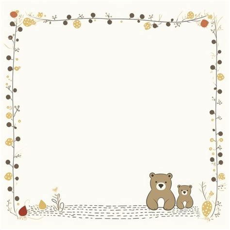 Premium AI Image | teddy bear gentle scrapbooking pastel border frame ...