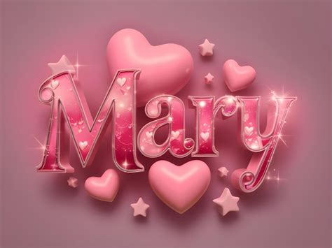 Premium Vector Mary Name Logo Design Background Mary Name Typography