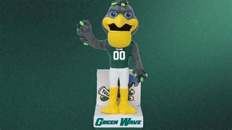 First Tulane Green Wave Mascot Bobblehead Unveiled for Back-to-School ...