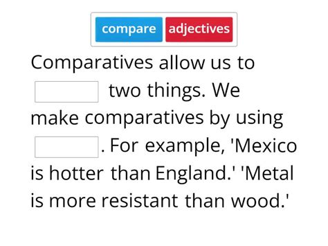 comparatives explained complete  frase