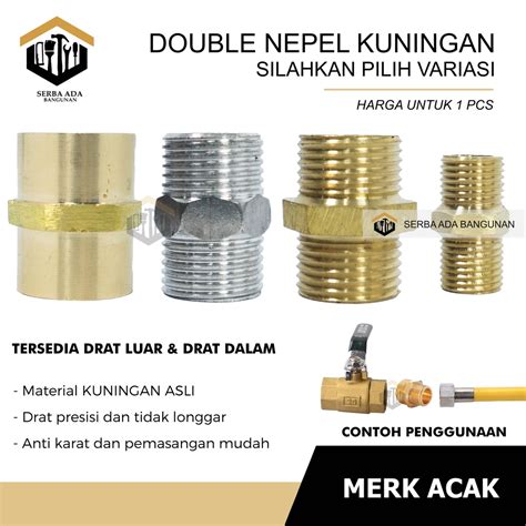 Jual Double Naple Nepel Nipel Drat Luar Inch Sambungan Pipa