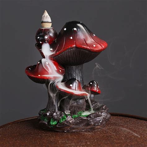 SKILBEAIA Mushroom Backflow Incense Burner With 30 Incense Sticks