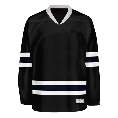 Blank Black And Deep Sea Blue Hockey Jersey - XL | Hockey jersey ...