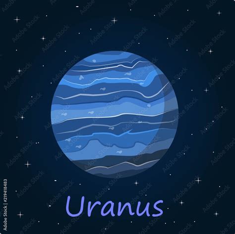 Vecteur Stock Uranus Is The Seventh Planet From The Sun It Has The Third Largest Planetary