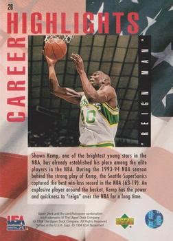 1994 Upper Deck USA 28 Shawn Kemp Trading Card Database