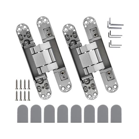 6inch Door Hinges Zinc Alloy Invisible Hinge 3 Way Adjustable Butt