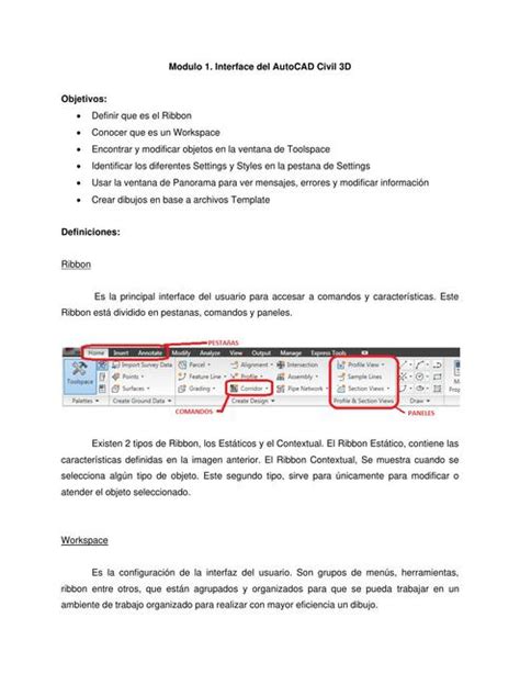 Interface De Autocad Civil 3D Jhordi Andherson Angeles Paz UDocz