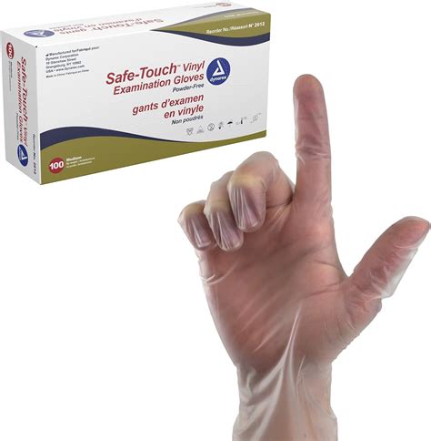 Dynarex Safe Touch Vinyl Disposable Exam Gloves Powder