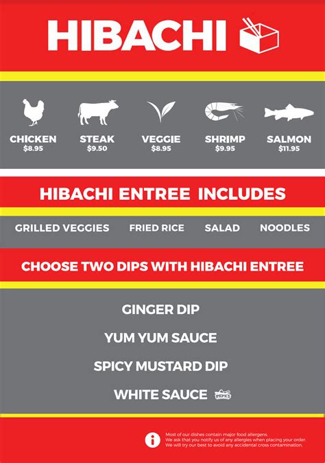 Menu - Hibachi Box