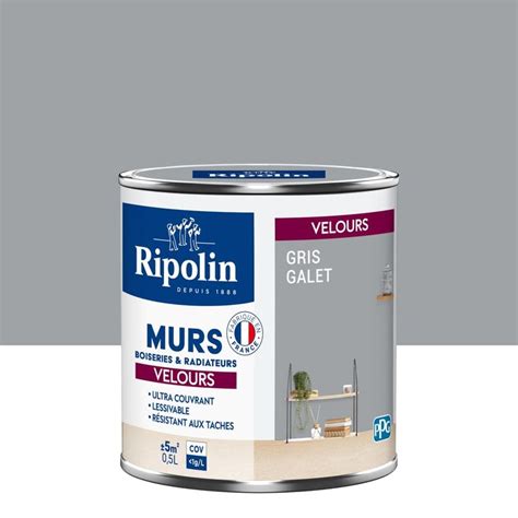 Peinture Boiserie Gris Galet Velours Ripolin Int Rieur L Peinture