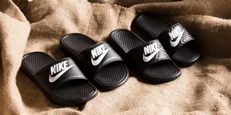 Nike Benassi Logo Slides In Black | Hypebae