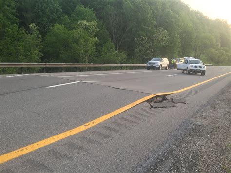 WV MetroNews I-79 buckles in Braxton County; traffic rerouted - WV ...