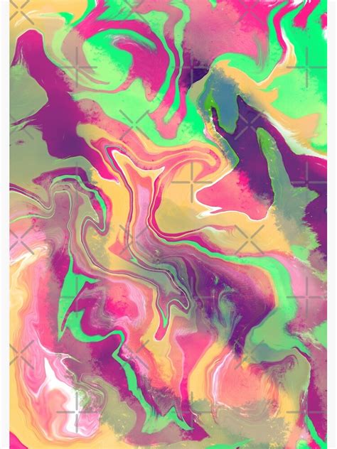 Liquid Swirl Retro Modern Abstract Poster By Gelbwiezitrone Redbubble