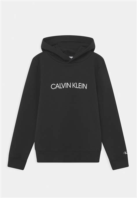 Calvin Klein Jeans Institutional Logo Hoodie Unisex Hoodie Black Uk