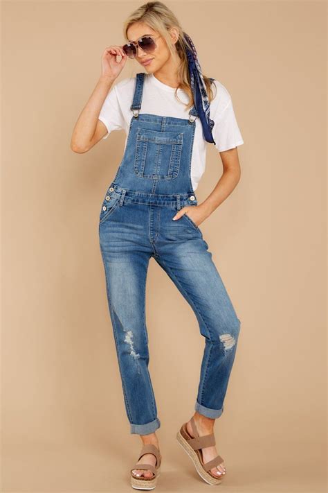 Trendy And Unique Dresses For Women Red Dress Overalls Overalls Outfit Jean Overall Outfits