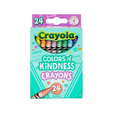 Crayola Colors Of Kindness Crayons Assorted Colors 24box 52 0130 Staples