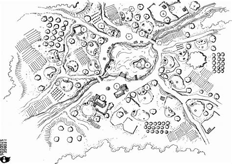 Pin By Half Mann On Dandd Fantasy Map Village Backdrop Hand Drawn Map