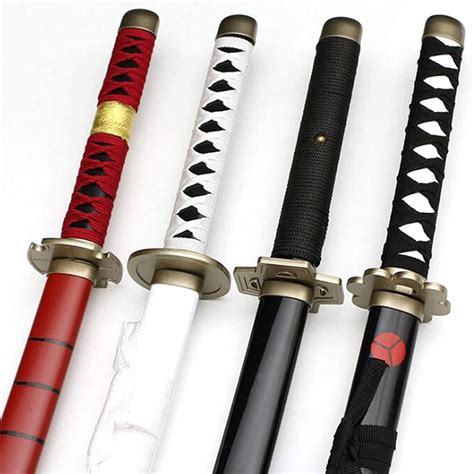 Abynow Anime Black Samurai Ninja Sword With Scabbard, Katana Sword ...