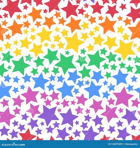 Colorful Transparent Seamless Star Background Stock Image