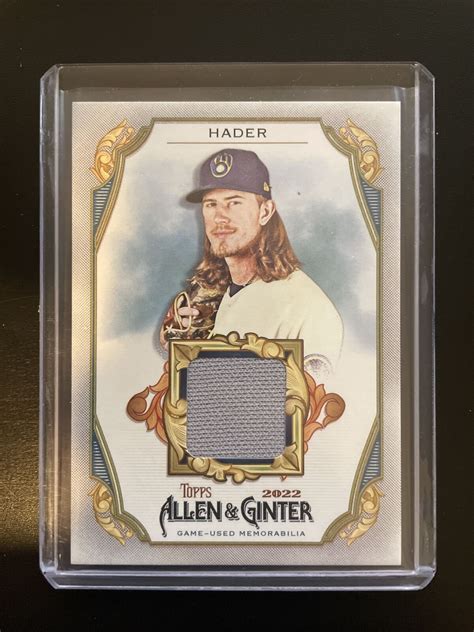 2022 Topps Allen Ginter Josh Hader Jersey Relic AGRB JH Milwaukee