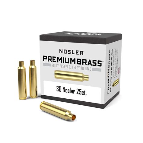 Nosler Unprimed Brass Rifle Cartridge Cases 25/ct .30 Nosler - Corvus Arms