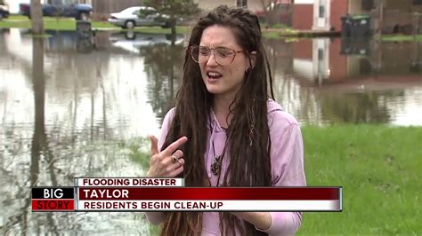 Taylor Residents Cleaning Up After Flood Youtube