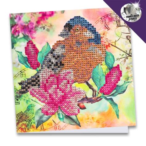 Diamond Painting Gru Karte Strass Vogel Blumen Cm X Cm Inkl