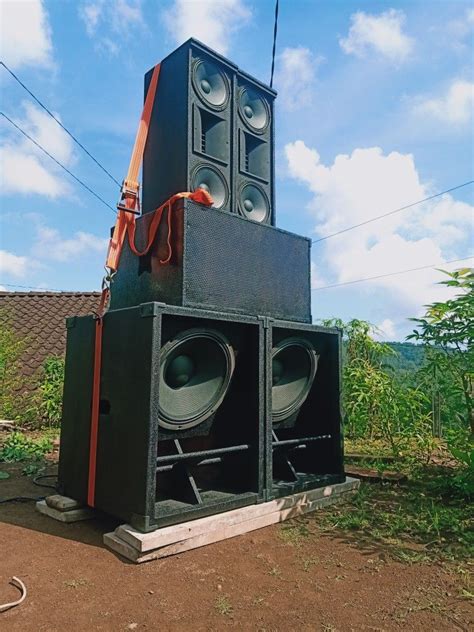 Desain Skema Box Speaker Lapangan Inch Sub Bass Model Rcf Bassbin