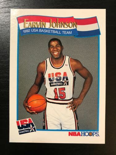 1991 92 NBA Hoops 578 Magic Johnson Team USA Olympics Basketball