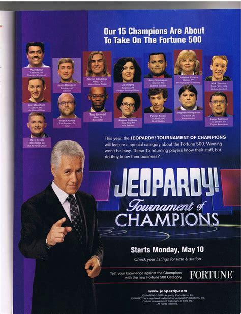 Out of the Darkroom: Jeopardy! 2010 Tournament of Champions, Continued