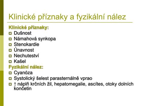 PPT Plicní hypertenze a plicní embolie PowerPoint Presentation free