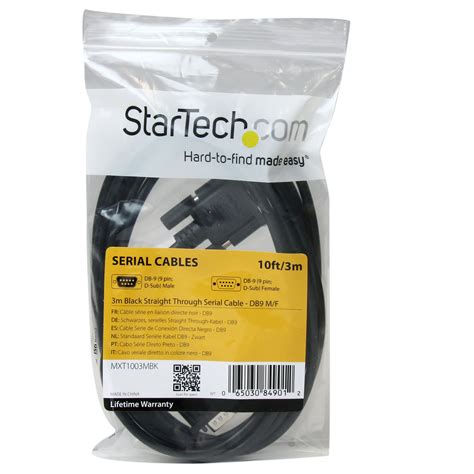 Startech M Black Straight Through Db Rs Serial Cable M F