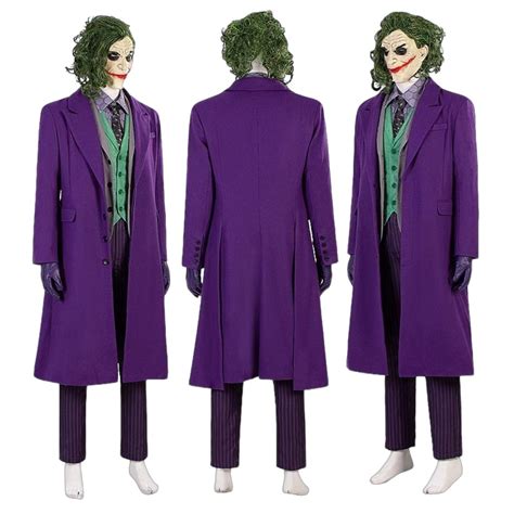 Batman Dark Knight Joker Suit Heath Ledger Cosplay Costume Hallowcos