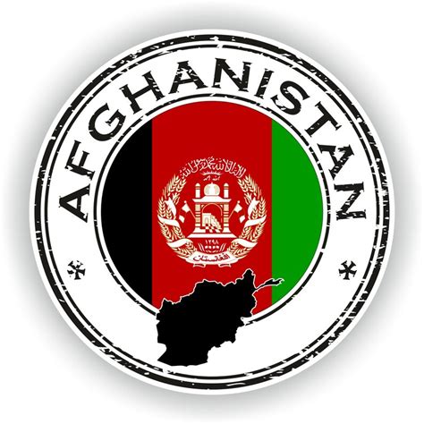 Afghanistan Seal Sticker Round Flag For Laptop Book Fridge Guitar