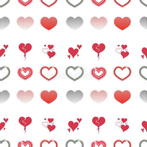 Abstract Seamless Heart Pattern Stock Vector Illustration Of Clip