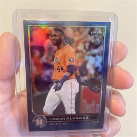 2022 Topps Chrome Ben Baller Yordan Alvarez Blue Refractor 75 Astros