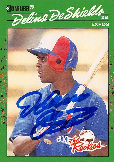 Delino Deshields Autographed Baseball Card Montreal Expos Donruss