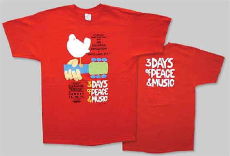 Woodstock Poster T Shirt 100 Cotton New On Red Ebay