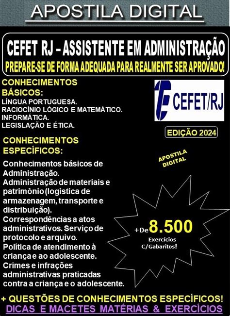 Apostila Cefet Rj Assistente Em Administra O Teoria